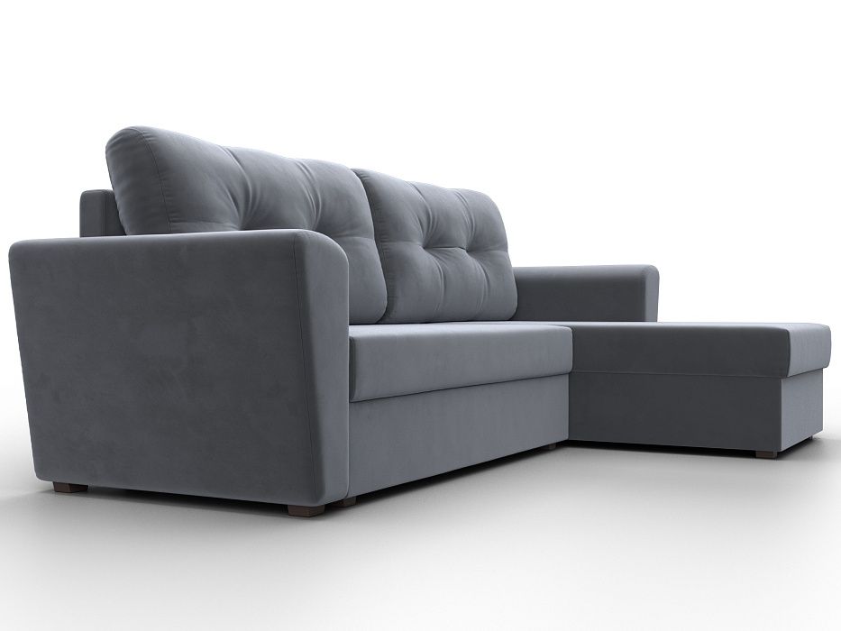 Диван угловой Амстердам Лайт правый угол (seven 17 серый)