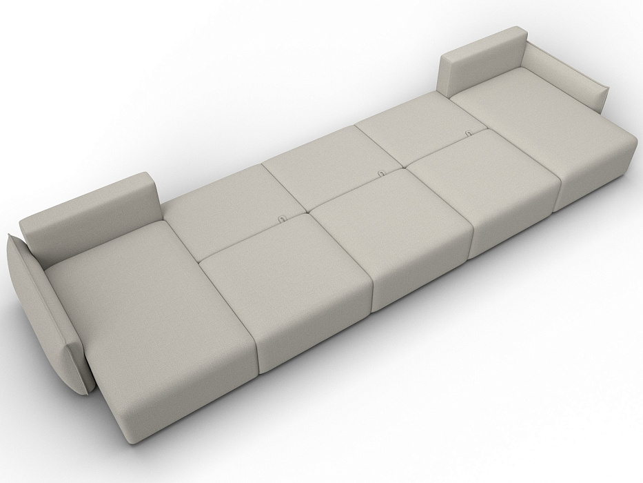 Диван П-образный Лига-051 НПБ МегаЛонг (амур 02 бежевый)