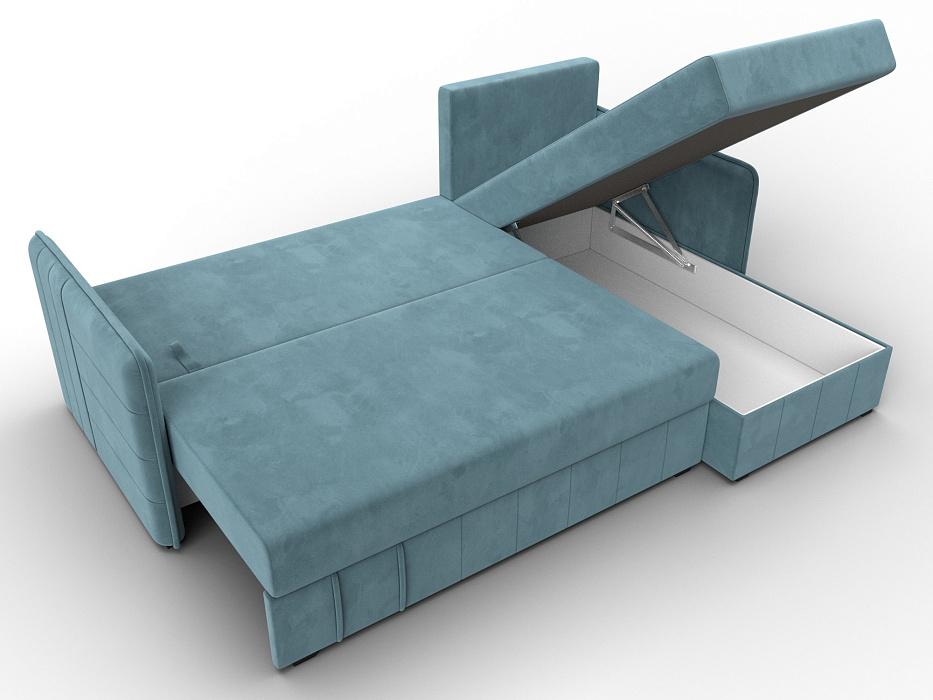 Диван угловой Слим угол универсальный (seven 113 бирюзовый)