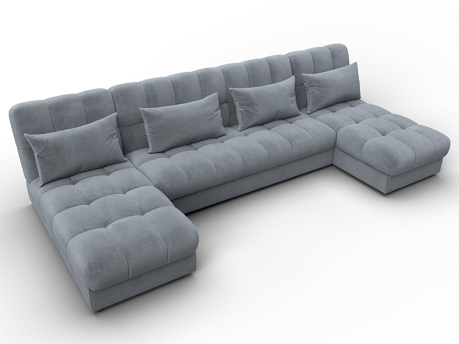 Диван П-образный Лига-116 НПБ (tower 10 серый)