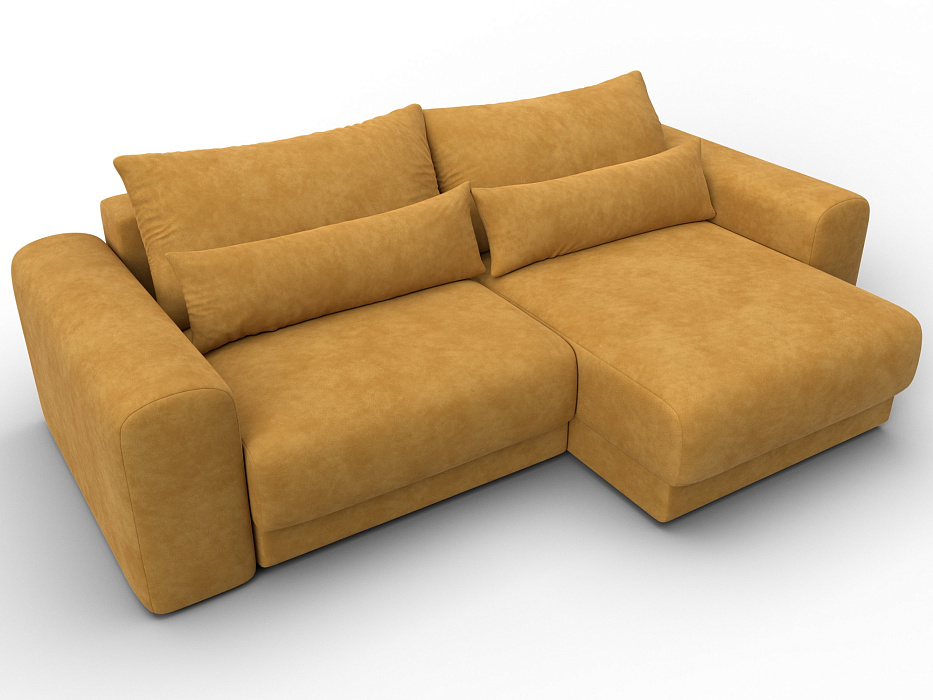 Диван угловой Лига-056 НПБ угол универсальный (brut 10 желтый)