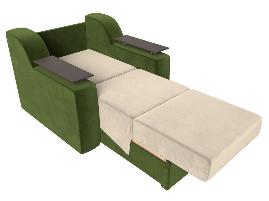 Кресло-кровать Сенатор 80 (бежевый\зеленый)