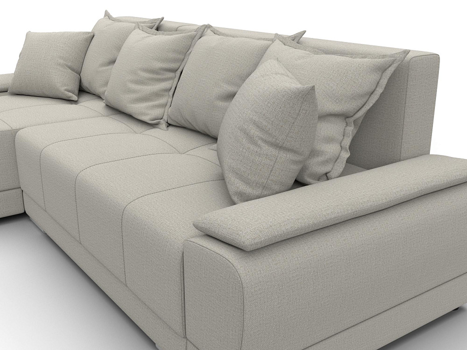 Диван угловой Лига-119 угол левый (амур 02 бежевый)