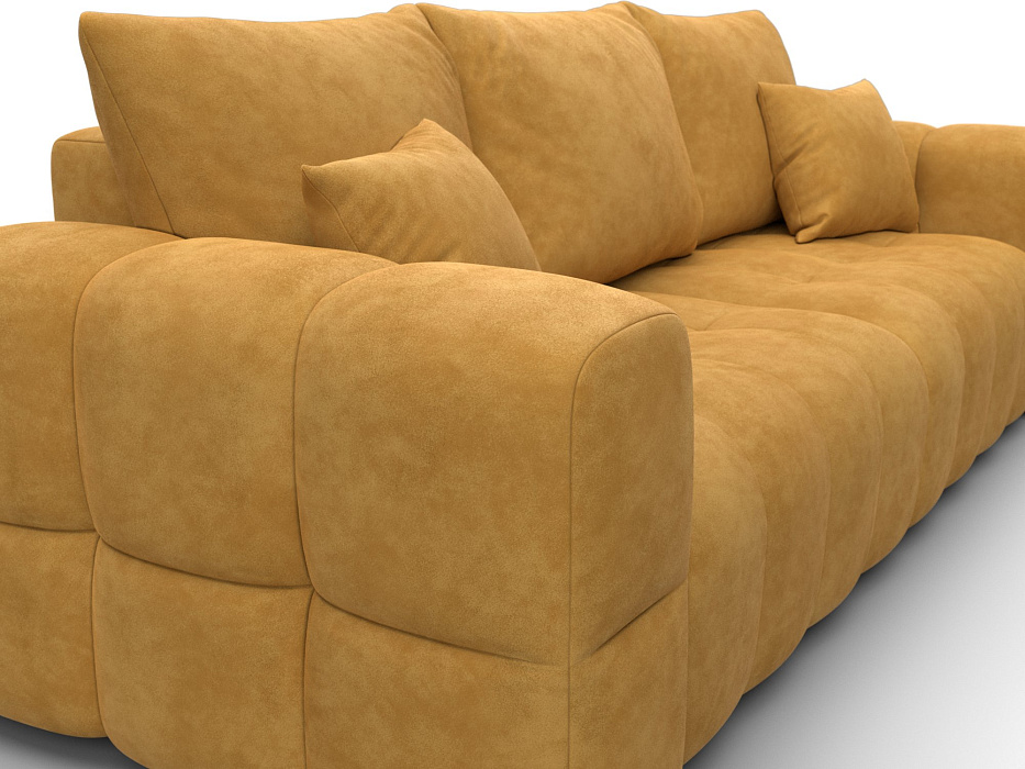 Диван прямой Лига-110 НПБ (brut 10 желтый)