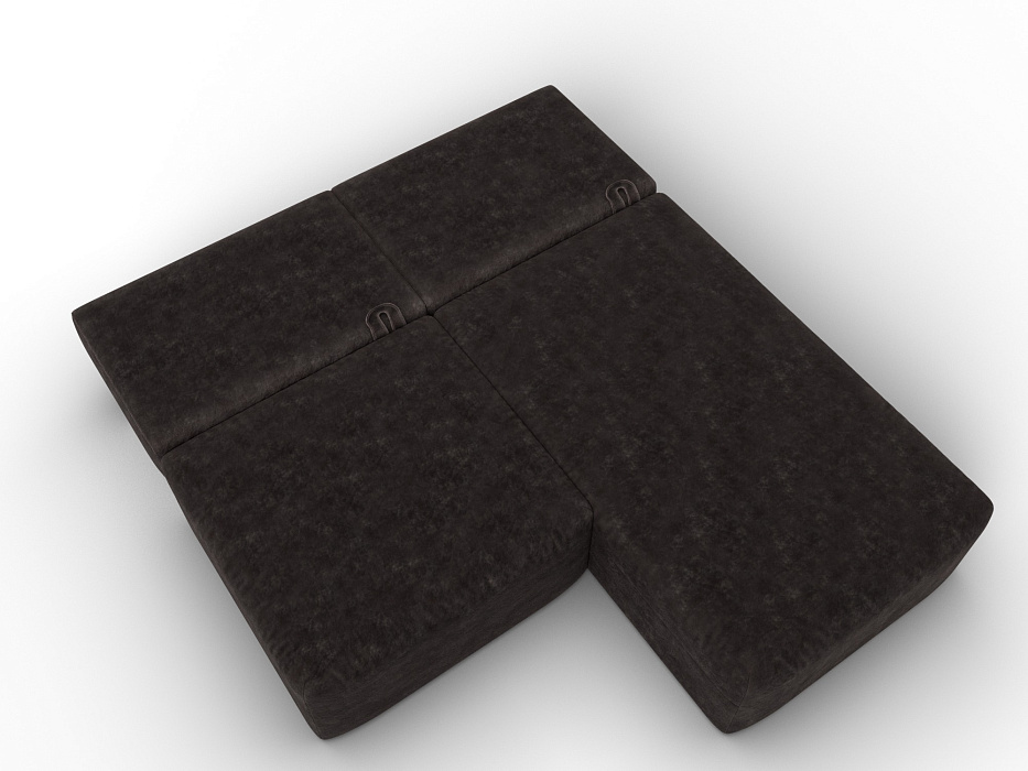 Диван угловой модульный Лига-060 НПБ угол универсальный (brut 17 коричневый)