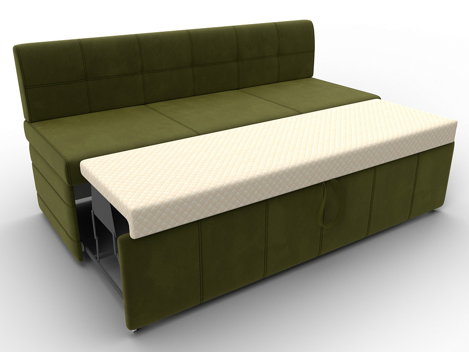 Диван кухонный прямой Лео (зеленый)