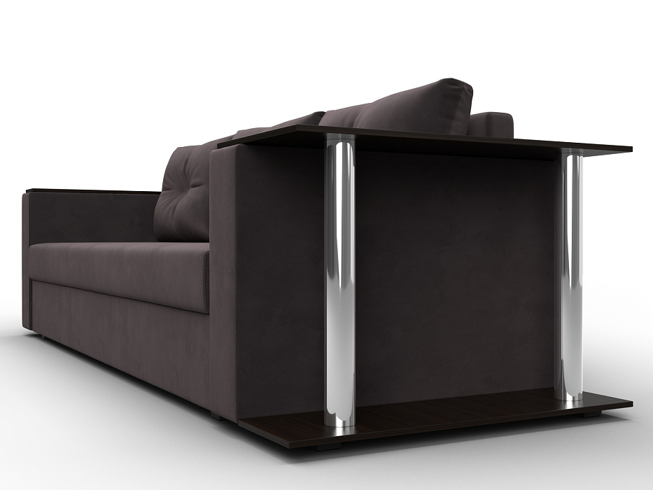 Диван прямой Атланта со столом справа (seven 727 коричневый)