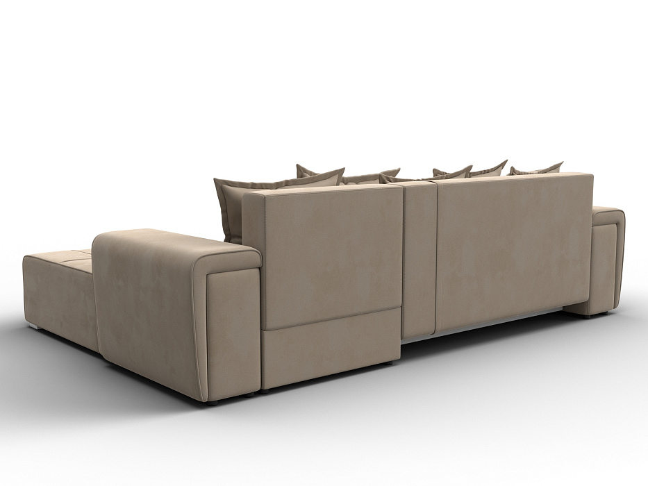 Диван угловой Лига-121 правый угол (seven 729 бежевый)