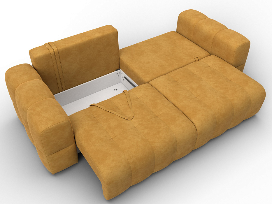 Диван прямой Лига-110 НПБ (brut 10 желтый)