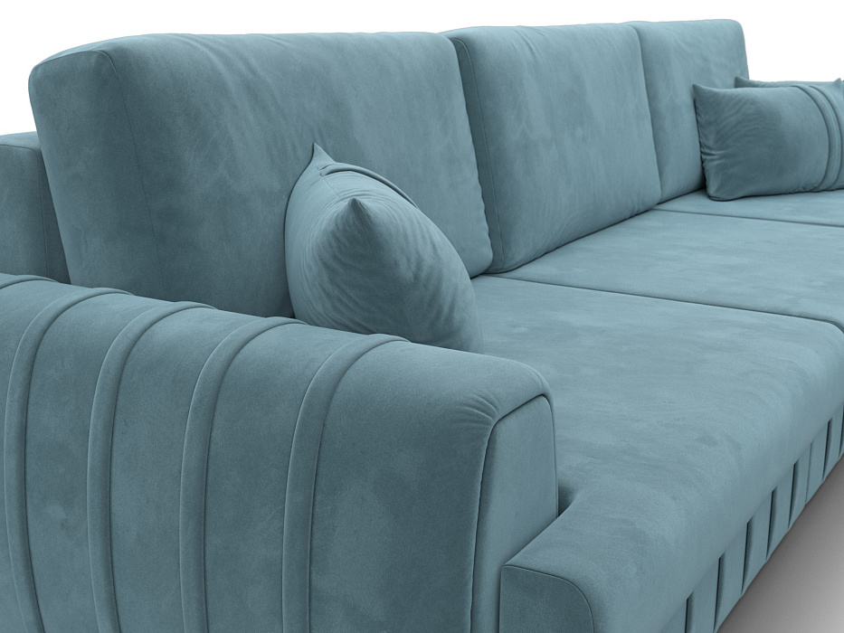 Диван угловой Лига-057 НПБ Лонг угол правый (seven 113 бирюзовый)