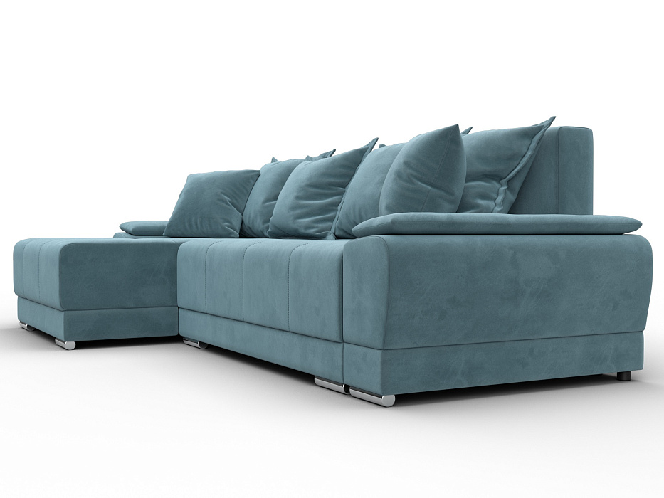 Диван угловой Лига-119 угол левый (seven 113 бирюзовый)