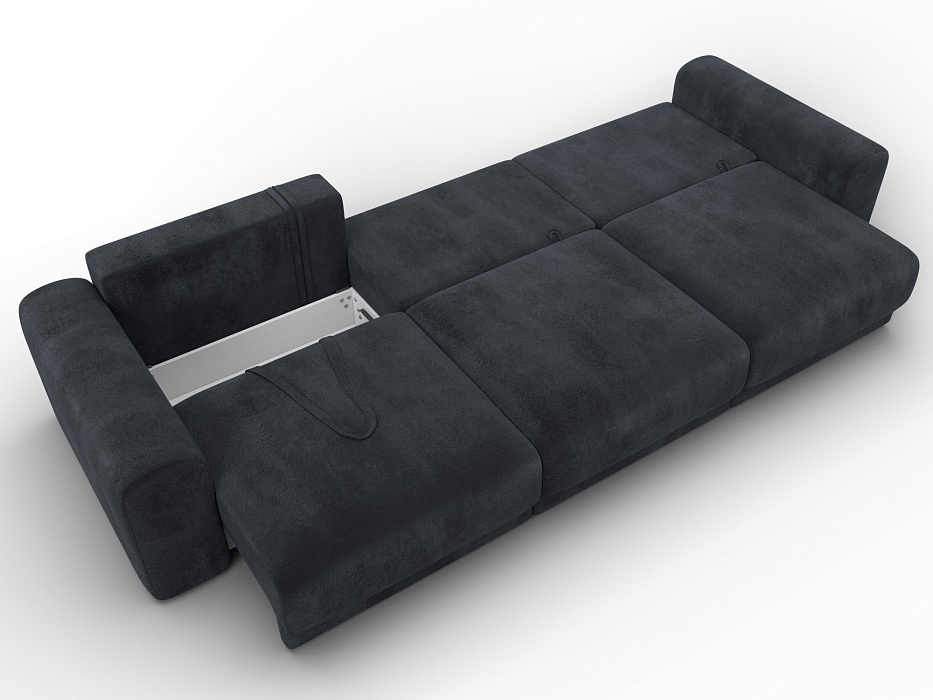 Диван прямой Лига-056 НПБ Лонг (tower 11 темно-серый)