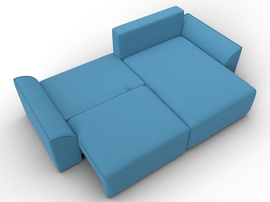 Диван угловой Лига-048 НПБ (амур 10 голубой)
