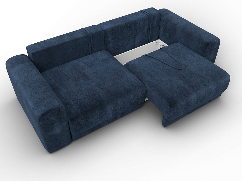 Диван прямой Лига-056 НПБ (tower 13 синий)