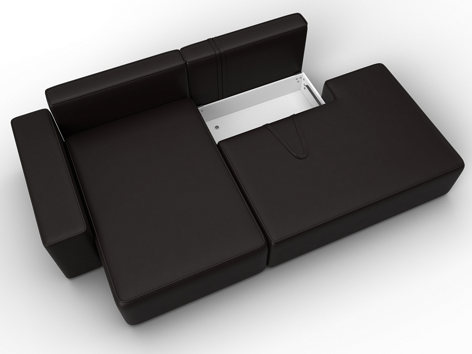 Диван угловой Лига-079 угол левый (grifon 12 коричневый)