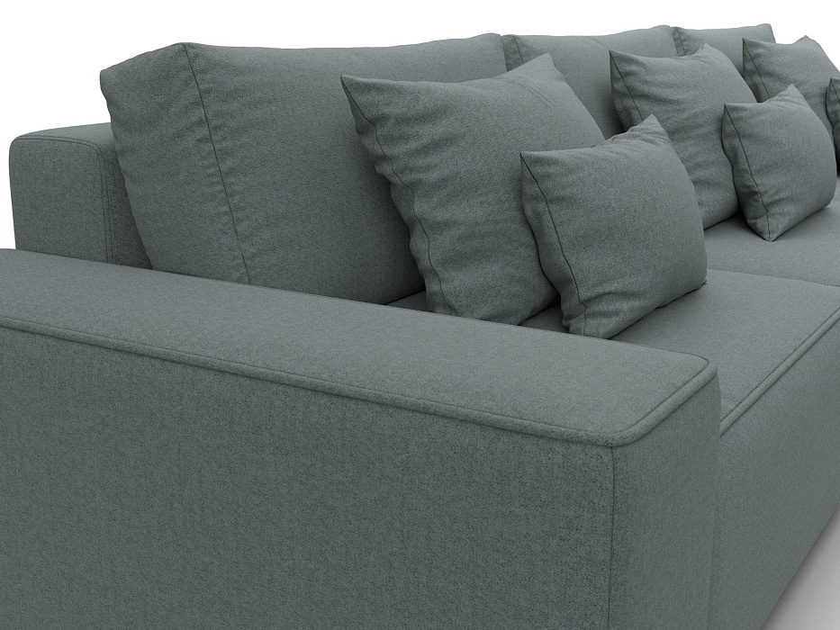 Диван угловой Лига-074 угол универсальный (амур 07 серый)