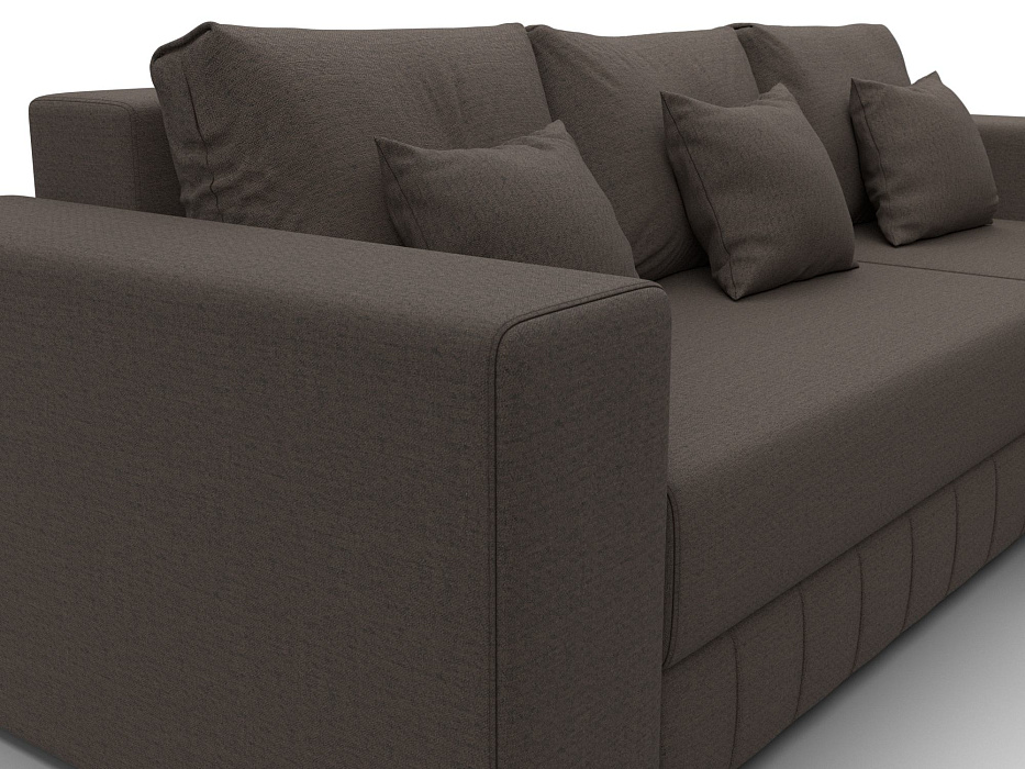 Диван угловой Лига-076 угол универсальный (амур 05 коричневый)