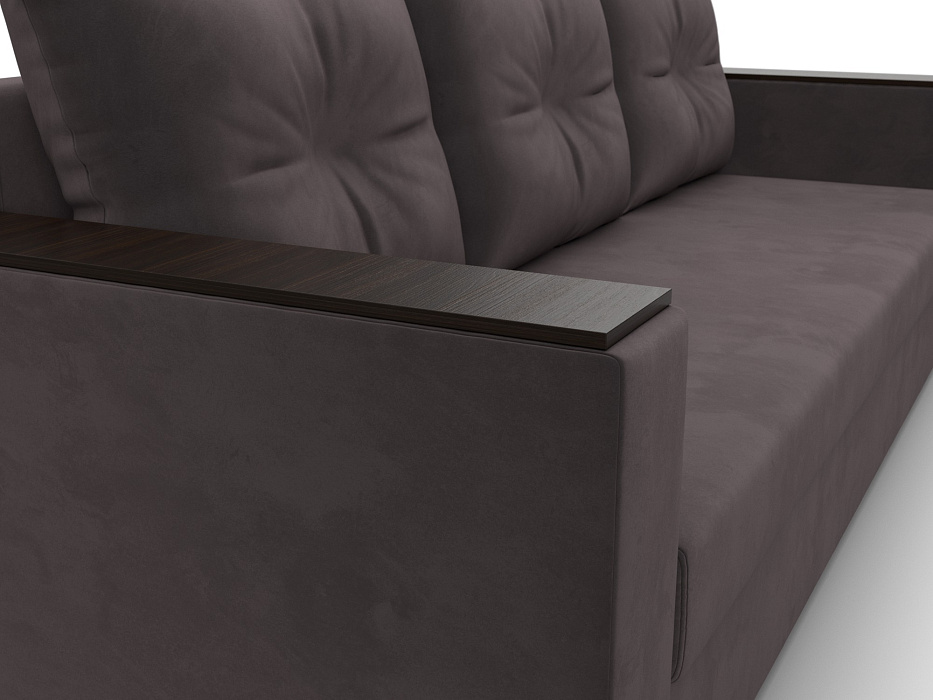 Диван прямой Атланта без стола (seven 727 коричневый)