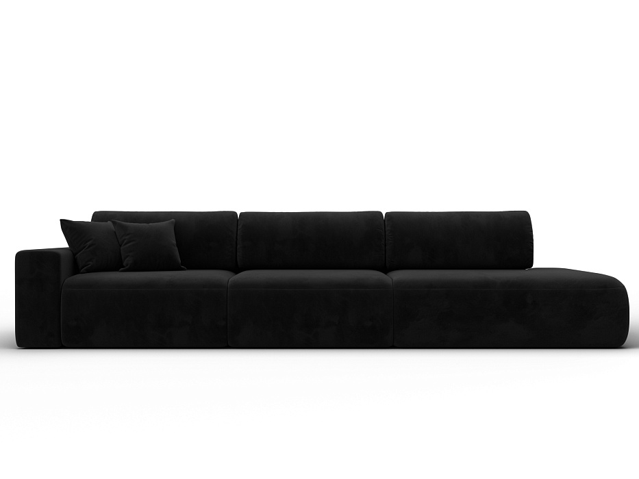 Диван прямой Лига-036 НПБ Модерн Лонг подлокотник слева (seven 35 черный)