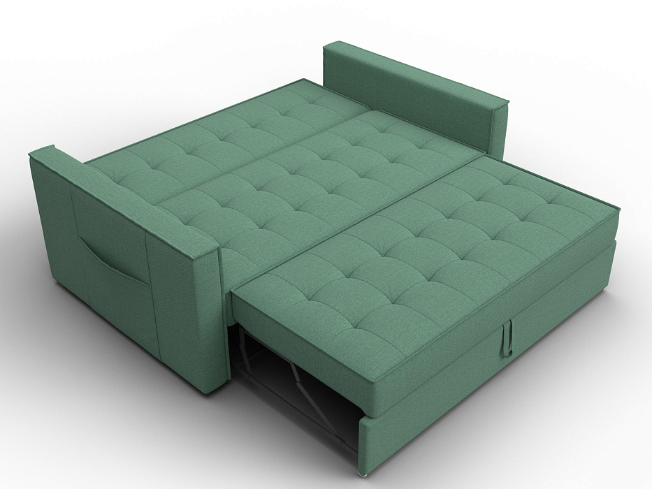 Диван прямой Лига-104 (140) (амур 11 зеленый)