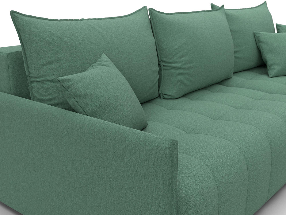 Диван угловой Лига-054 НПБ угол универсальный (амур 11 зеленый)