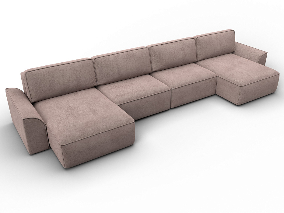 Диван П-образный Лига-048 НПБ лонг (tower 05 бежевый)