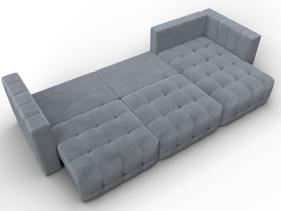 Диван угловой Лига-052 НПБ Лонг угол универсальный (tower 10 серый)