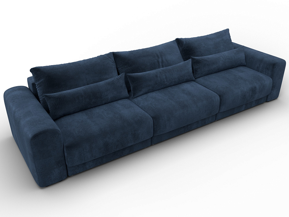 Диван прямой Лига-056 НПБ Лонг (tower 13 синий)