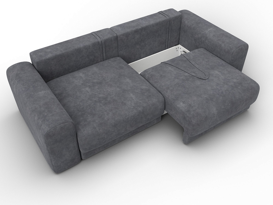 Диван прямой Лига-056 НПБ (brut 16 темно-серый)