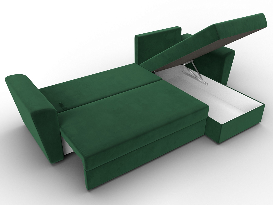 Диван угловой Амстердам Лайт правый угол (seven 626 зеленый)