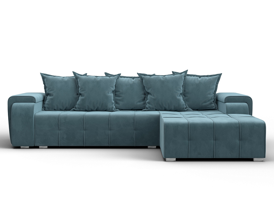 Диван угловой Лига-121 правый угол (seven 113 бирюзовый)