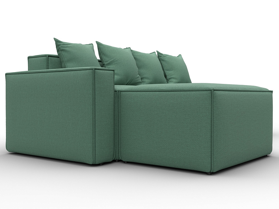 Диван угловой модульный Лига-063 угол левый (амур 11 зеленый)