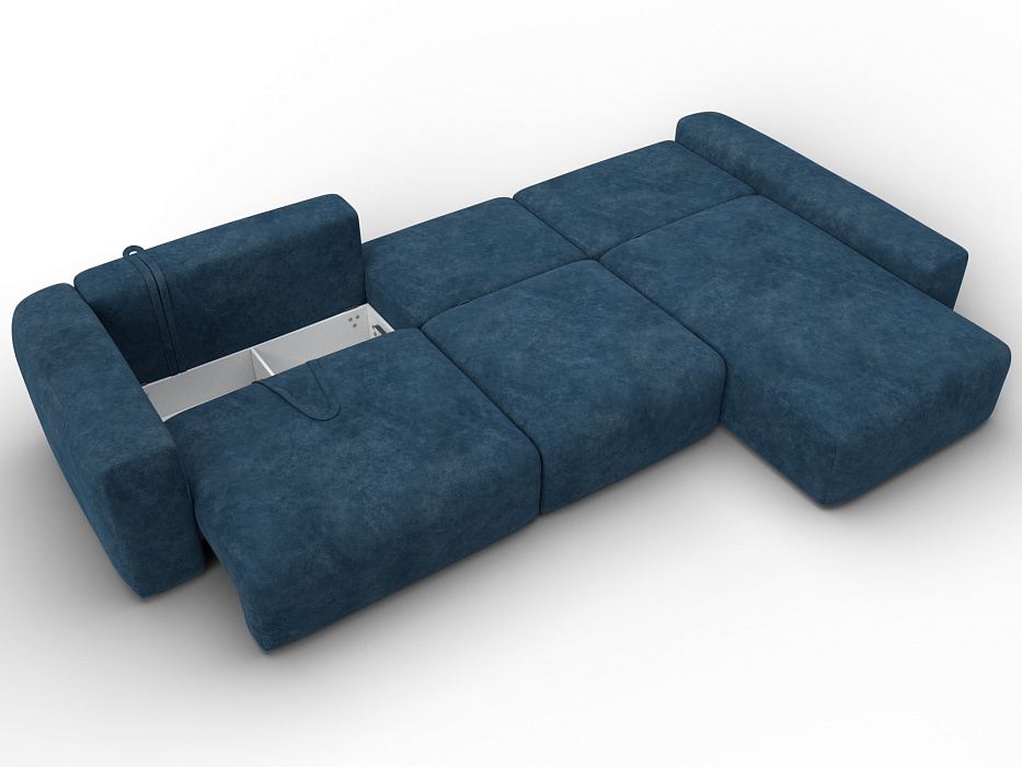 Диван угловой Лига-066 НПБ Лонг угол правый фото в интернет-магазине Лига Диванов