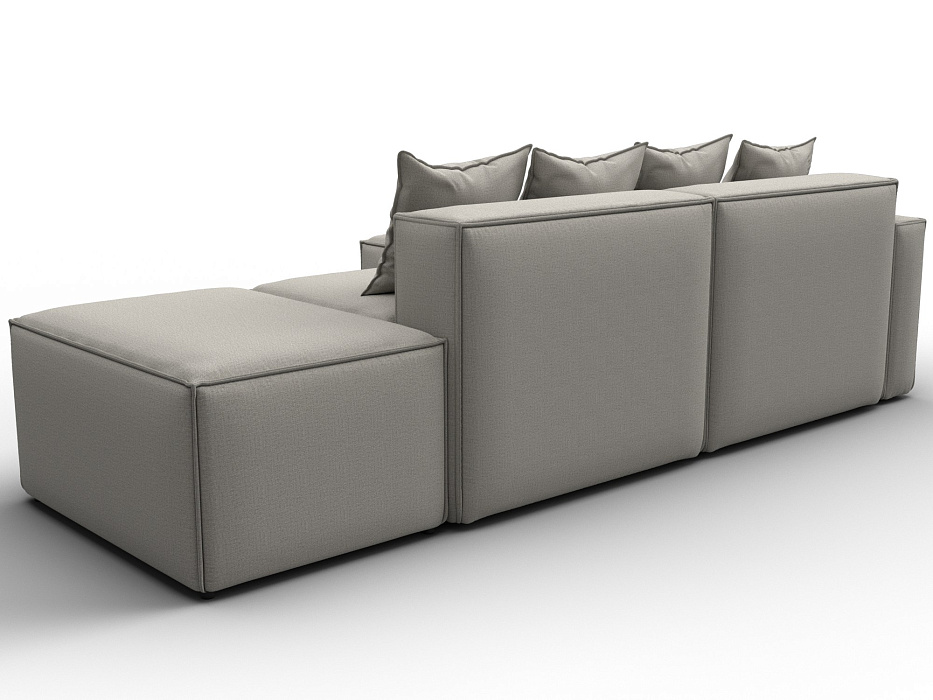 Диван угловой модульный Лига-063 угол левый (амур 02 бежевый)