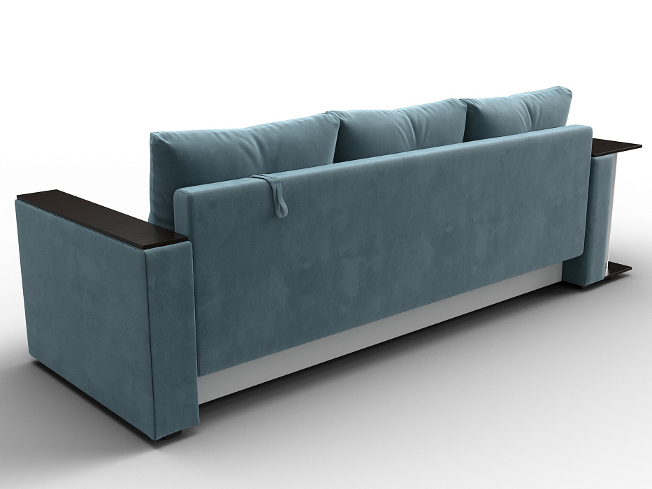 Диван прямой Атланта со столом слева (seven 113 бирюзовый)