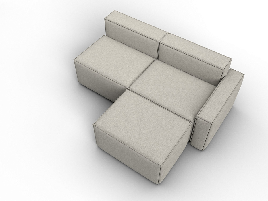 Диван угловой модульный Лига-063 угол правый (амур 02 бежевый)