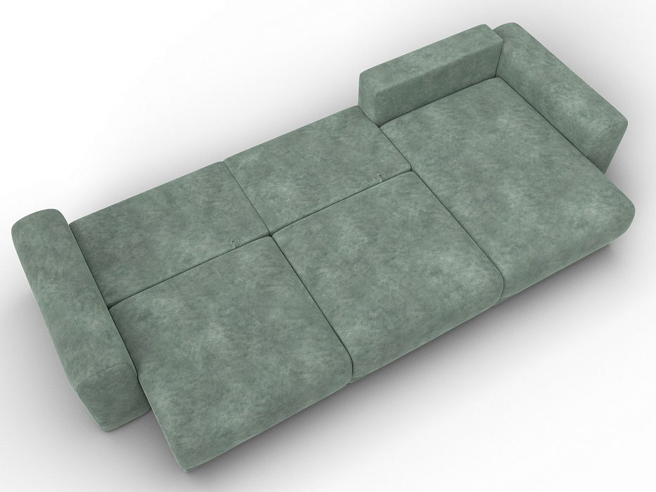 Диван угловой Лига-056 НПБ Лонг угол универсальный (brut 08 зеленый)