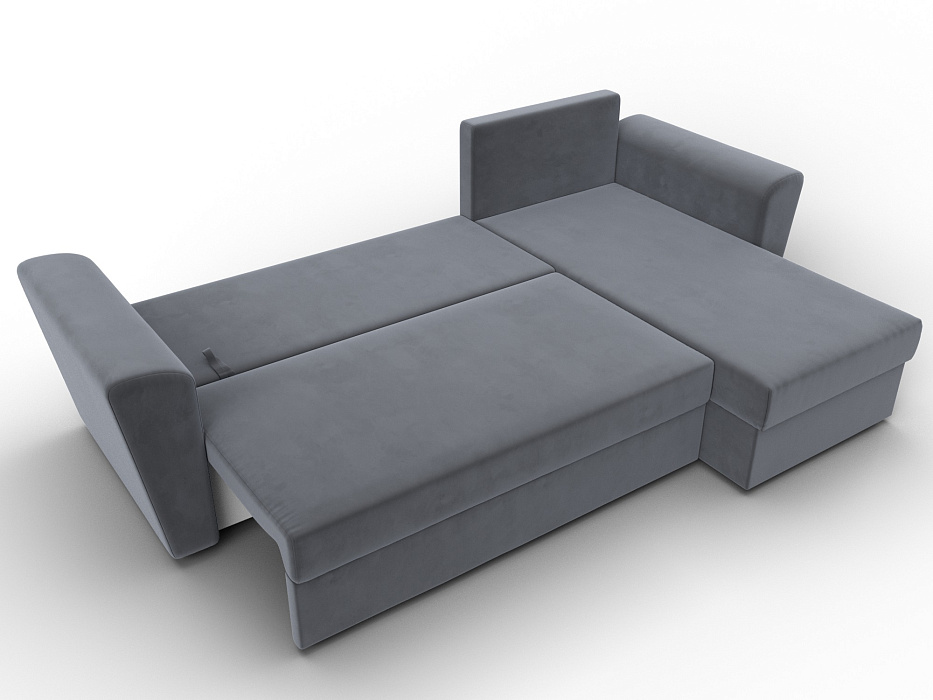 Диван угловой Амстердам Лайт правый угол (seven 17 серый)