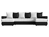 П-образный диван Венеция (белый\черный цвет)