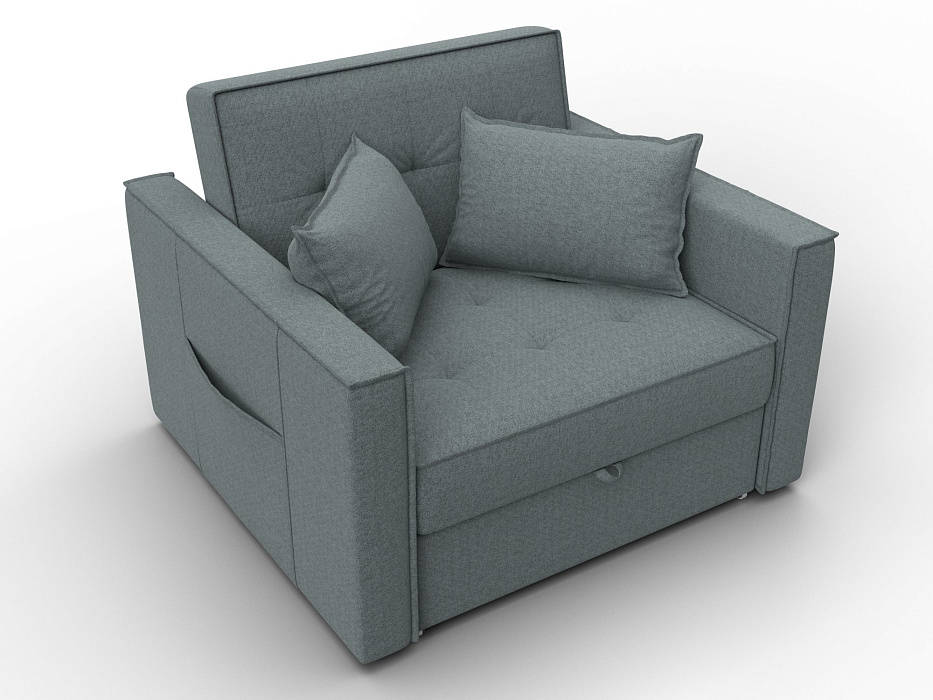 Кресло-кровать Лига-104 (80) (амур 07 серый)