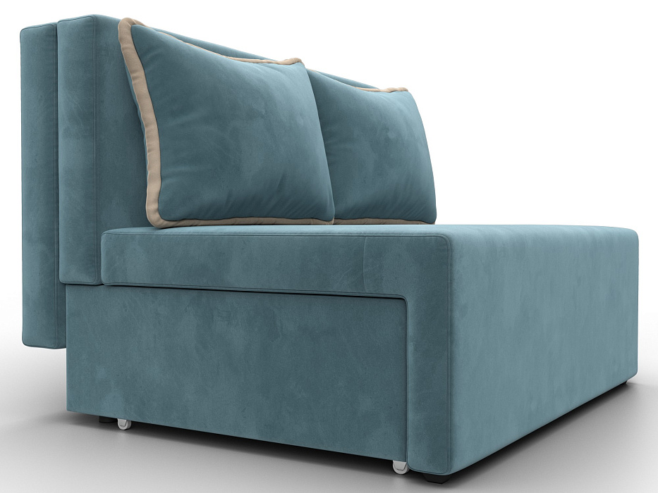 Диван прямой Лагуна (seven 113 бирюзовый;seven 729 бежевый)