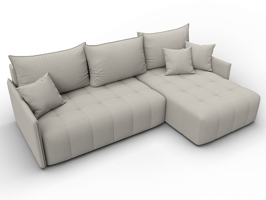 Диван угловой Лига-054 НПБ угол универсальный (амур 02 бежевый)