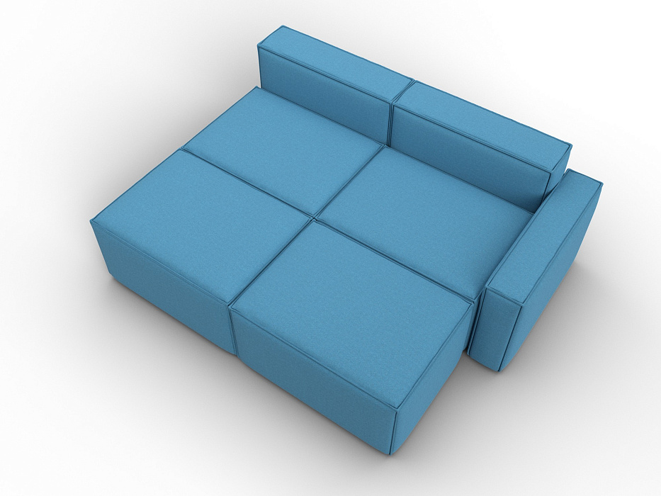 Диван угловой модульный Лига-063 угол правый (амур 10 голубой)