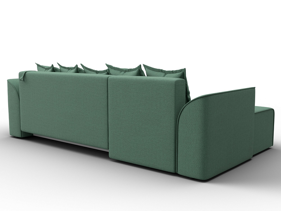 Диван угловой Лига-113 угол левый (амур 11 зеленый)