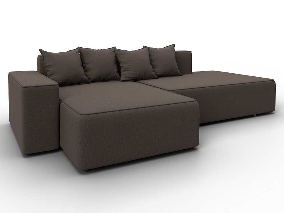 Диван угловой Лига-079 угол левый (амур 05 коричневый)