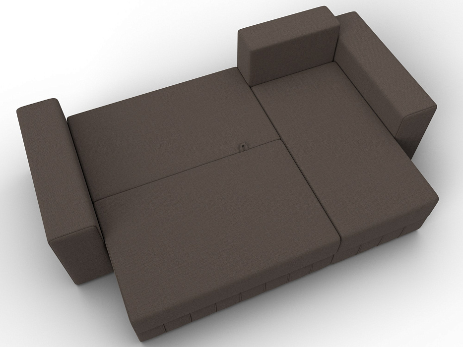 Диван угловой Лига-076 угол универсальный (амур 05 коричневый)