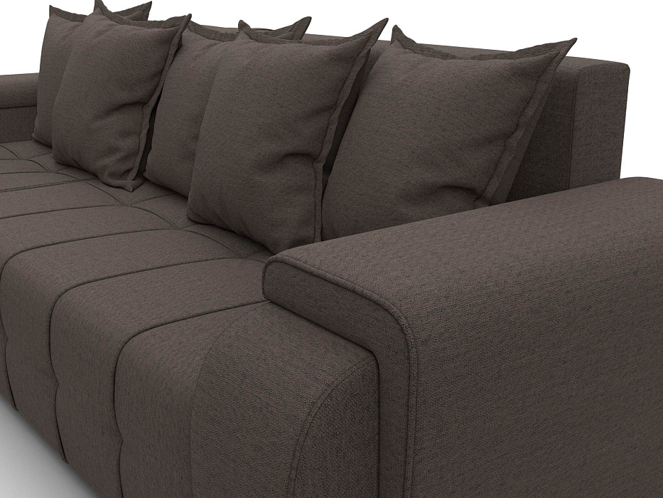 Диван угловой Лига-121 левый угол (амур 05 коричневый)