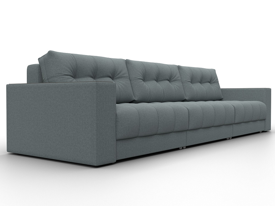 Диван прямой с декором Лига-049 НПБ Лонг (амур 07 серый)