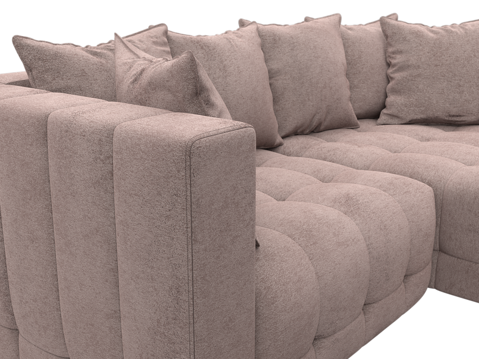 Диван угловой Лига-052 НПБ угол универсальный (tower 05 бежевый)