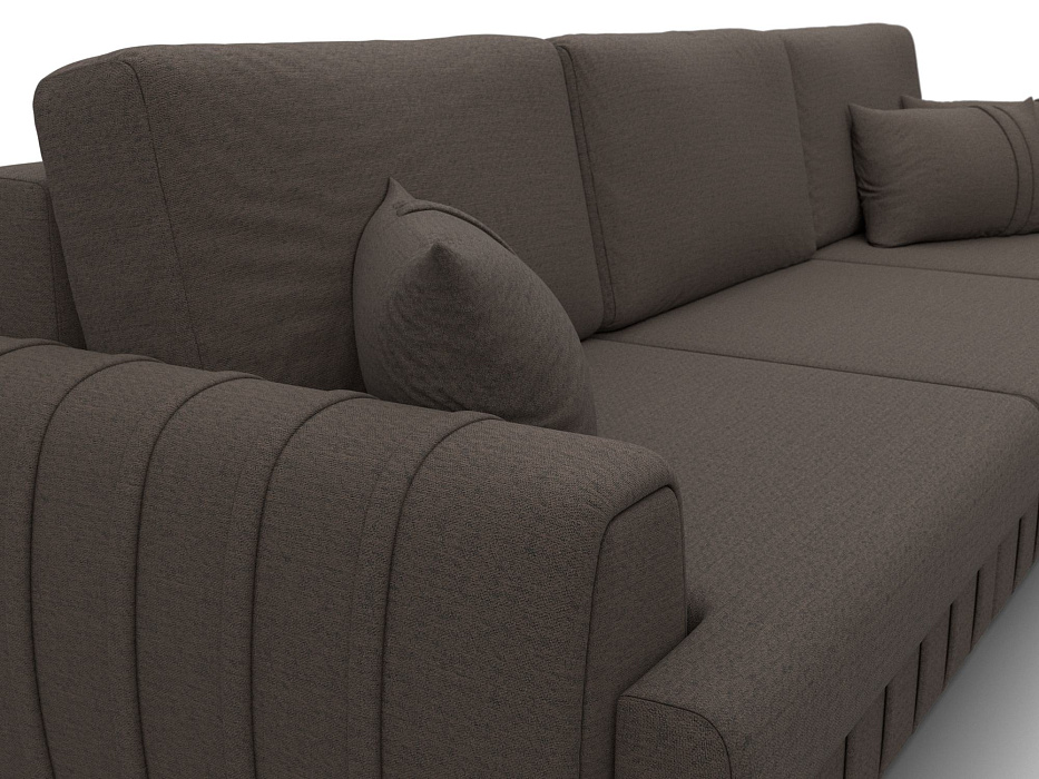 Диван прямой Лига-057 НПБ Лонг (амур 05 коричневый)